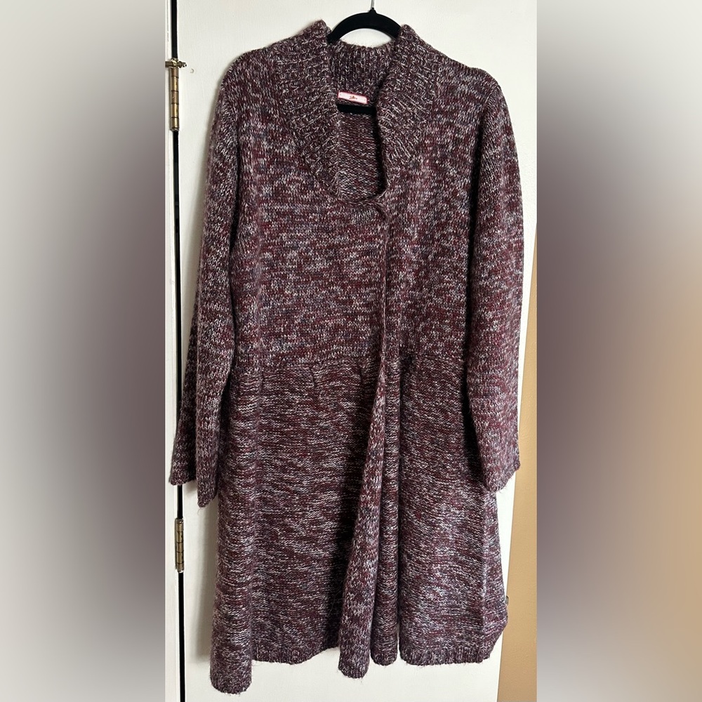 Joe Browns Marled Knit Longline Cardigan 2X Plus Size Bohemian Duster